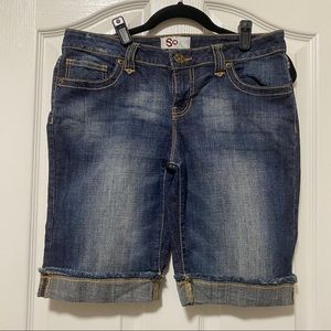 SO Cuffed Denim Bermuda Shorts